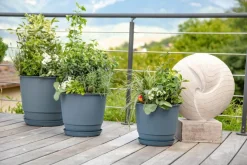 Clearance POETIC Soucoupe bleu jean pour pot Joy 60 - Ø 45,6 cm