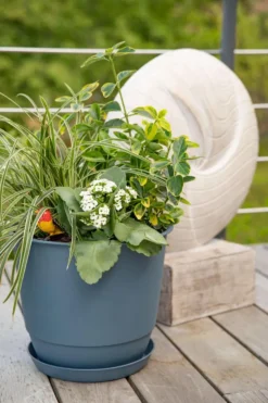 Clearance POETIC Soucoupe bleu jean pour pot Joy 60 - Ø 45,6 cm