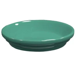 Online DECOLINES Soucoupe de pot en terre cuite émaillée vert amande - Ø 12 cm