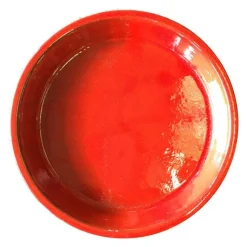 LES POTERIES D'ALBI Soucoupe coloris coquelicot - Ø 34 cm