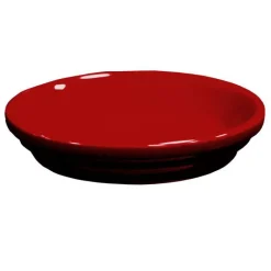 Hot DECOLINES Soucoupe pour pot horticole émaillée rouge grenat - Ø 12 x H 2,5 cm