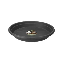 Sale ELHO Soucoupe ronde en plastique recyclé anthracite - Ø 40 cm