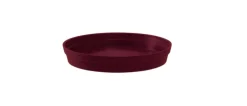 Clearance EDA Soucoupe ronde en plastique rouge Bourgogne Toscane - Ø 18,5 cm
