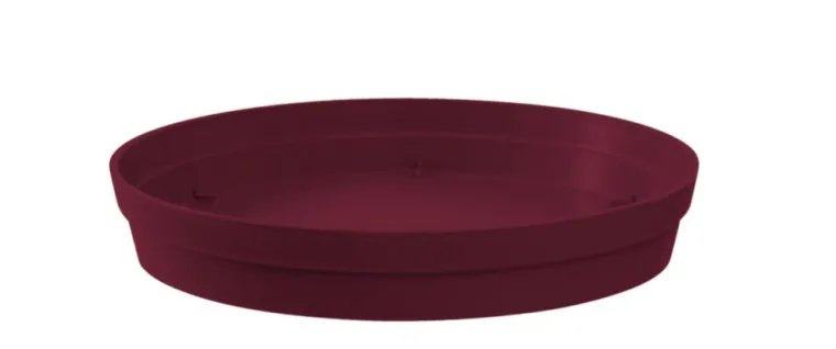 Sale EDA Soucoupe ronde en plastique rouge Bourgogne Toscane - Ø 15 cm