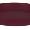 Outlet EDA Soucoupe ronde en plastique rouge Bourgogne Toscane - Ø 34,5 cm