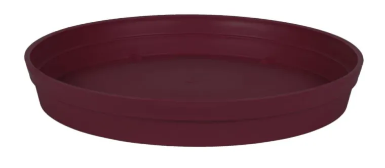 Outlet EDA Soucoupe ronde en plastique rouge Bourgogne Toscane - Ø 34,5 cm