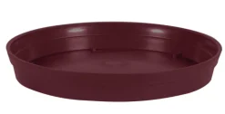 Hot EDA Soucoupe ronde en plastique rouge Bourgogne Toscane - Ø 40 cm