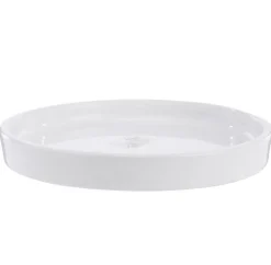 Best BOTANIC® Soucoupe Subly en céramique blanc émaillée - Ø 24 x 3 cm