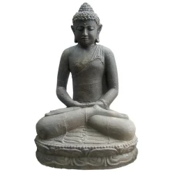 DÉCORIALE Statue de jardin Bouddha assis H 20 cm