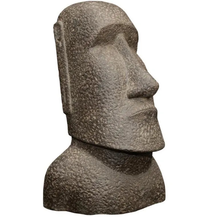 New DÉCORIALE Statue de jardin Moai H 40 cm