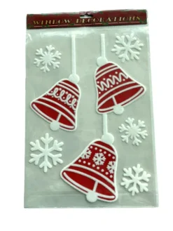 Best Sticker grand père Noël floqué rouge et blanc - 28,5 x 40 cm