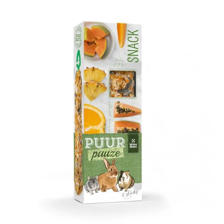 Sale PUUR PAUZE Sticks puur orange et papaye pour rongeurs 110 g