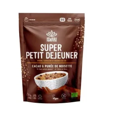 ISWARI Super Petit-déjeuner bio cacao, purée de noisette - 360 g