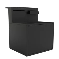 Online FORGE ADOUR Support pour plancha fermé en acier noir forme comptoir de bar - 90 x 97,2 x 112,5 cm