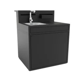 FORGE ADOUR Support évier fermé en acier noir forme comptoir de bar - 90 x 97,2 x 112,5 cm