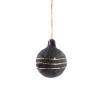 New CAFFCO Suspension boule ronde coloris noir en papier mâché - Ø 8 cm