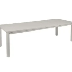 New FERMOB Table avec rallonges coloris gris en acier Oléron - 82 x 82 x 74 cm