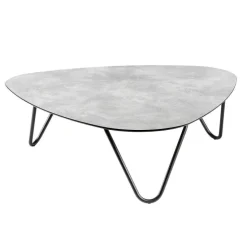 Discount LAFUMA MOBILIER Table basse Cocoon ciment coloris noir en HPL Lafuma - 96 x 102 x 33 cm