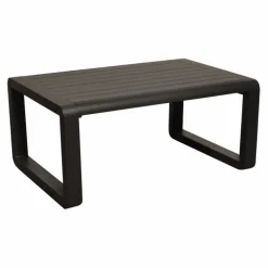 Table basse de jardin en aluminium - Graphite, PROLOISIRS Quenza II - Plateau à lattes