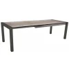 STERN Table coloris anthracite/smoky en aluminium - 174/214/254 x 90 x 75 cm