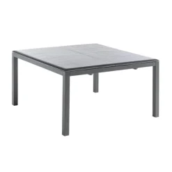 Outlet Table coloris noir en aluminium Caméline II Proloisirs - 140 x 140 x 200 cm