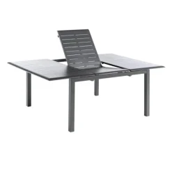 Outlet Table coloris noir en aluminium Caméline II Proloisirs - 140 x 140 x 200 cm