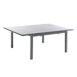 Outlet Table coloris noir en aluminium Caméline II Proloisirs - 140 x 140 x 200 cm