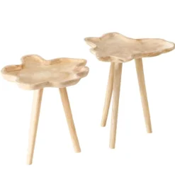 Hot BOLTZE Table d'appoint en teck naturel Turalu L - 50 x 50 x 50,5 cm