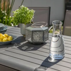 Best Table en aluminium graphite Caméline II - 130/180 x 84 cm