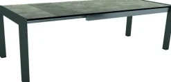 Hot STERN Table extérieure extensible en aluminum HPL - 174 x (214/254) x 90 x 7 cm