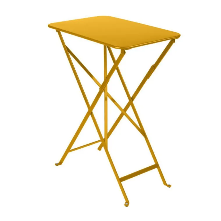 Online FERMOB Table pliante coloris jaune en acier Bistro - 37 x 57 x 74 cm
