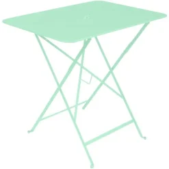 Outlet FERMOB Table pliante en acier coloris vert opaline collection Bistro - 77 x 57 x 74 cm