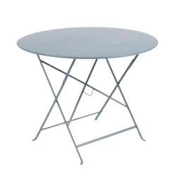 Hot FERMOB Table ronde pliante Bistro en acier coloris gris orage Ø 96 cm