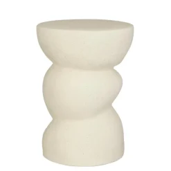 EDELMAN Tabouret/Sellette en céramique crème - Ø 26 x H 36,5 cm