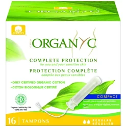 Hot ORGANYC Tampon compact normal bio en boite de 16 unités