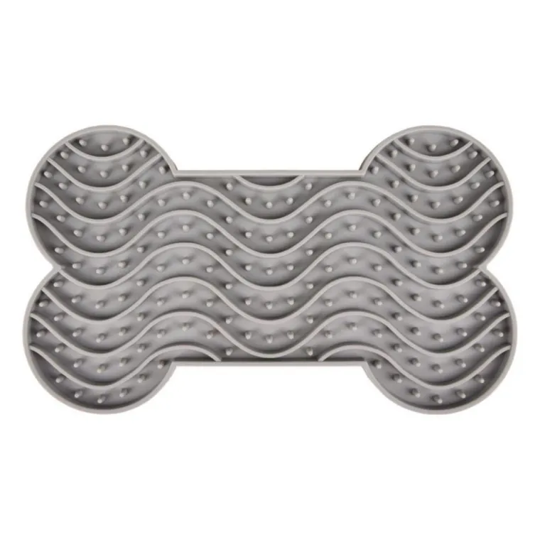 Online FLAMINGO Tapis à lécher avec ventouses coloris gris yummee - 29,8 cm