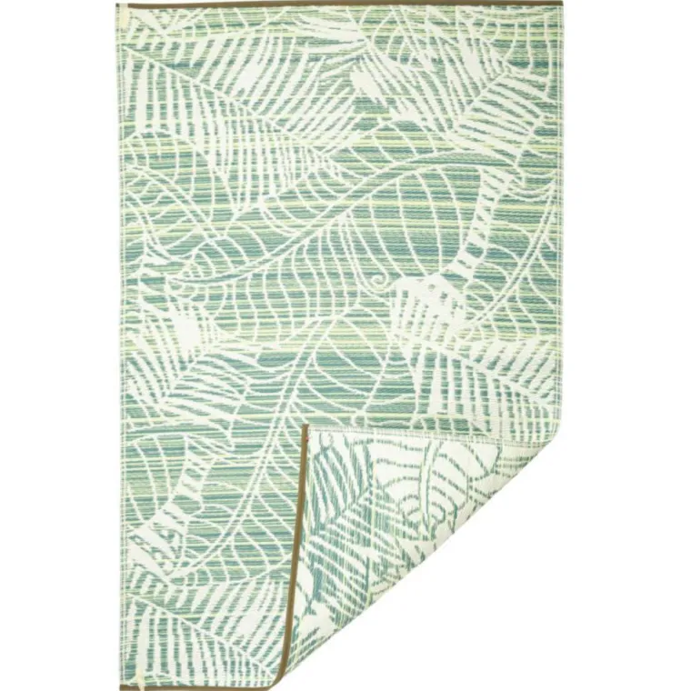 Best FAB HAB Tapis coloris vert polypropylène recyclé intérieur extérieur - 90 x 150 cm