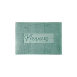 Online NUANCES Tapis de bain fougères coloris vert 100% coton biologique - 50 x 70 cm