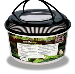 Discount REPTILE PLANET Terrarium en plastique coloris noir Repti Box Round - 30 x 19 cm