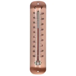 New ESSCHERT DESIGN Thermomètre plaqué cuivre - 30 x 6,6 cm