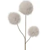 Discount KAEMINGK Tige artificielle avec boules duveteuses crème en fausse fourrure - H 70 cm