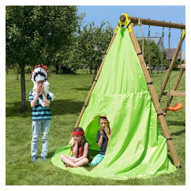 Online ALÉO BY TRIGANO Tipi en toile coloris vert pour portique en bois