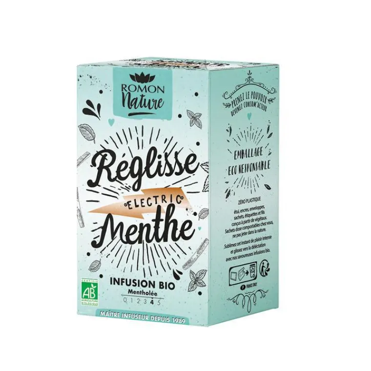 New ROMON NATURE Tisane Réglisse menthe bio - 16 sachets