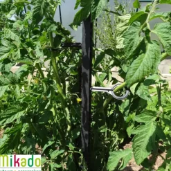 Discount MIKADO Tuteur à tomate avec 4 attaches coloris gris  - 180 cm