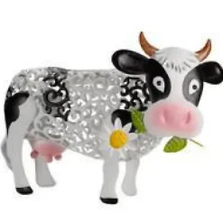 Discount SMART GARDEN Vache solaire en métal Daisy Cow à LED blanc ou multicolore