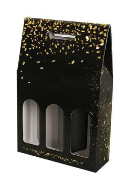 Clearance CAVSERVICE Valisette Petra noir - pour 3 bouteilles