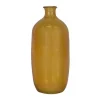 Sale Vase coloris jaune en verre recyclé