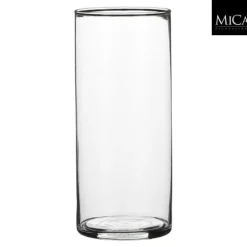 Best EDELMAN Vase cylindre en verre transparent Carly - Ø 9 x H 19 cm