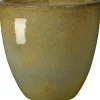 Hot DEROMA Vase en terre cuite émaillée artisanale coloris vert Tonkin Avocado 8/9 - Ø 46 x H 46 cm