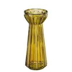 Sale EDELMAN Vase haut en verre jaune - Ø 9,5 x H 24 cm